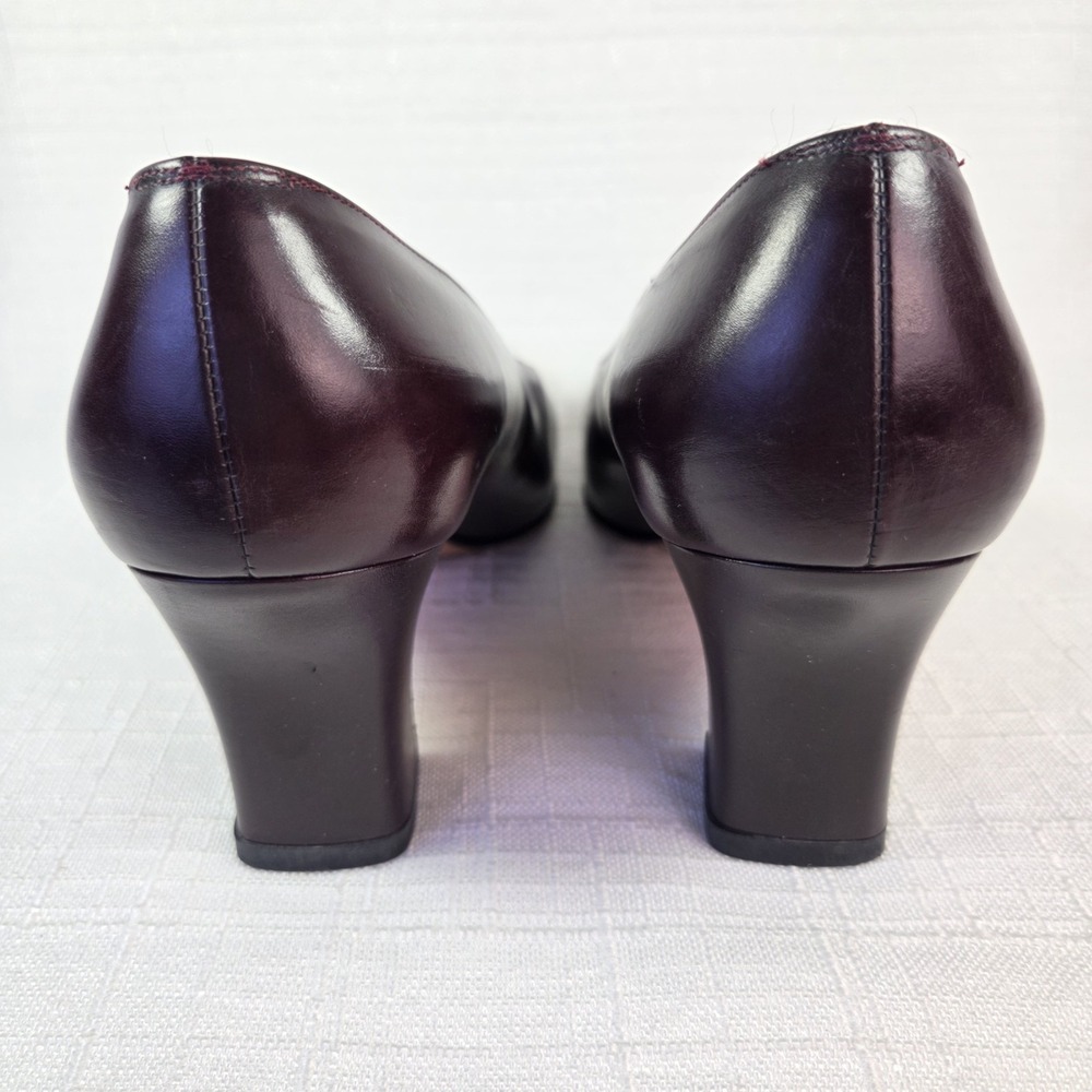 Salvatore Ferragamo Burgundy Pumps Women's 5.5 Classic‎ Elegant Business Career - Picture 3 of 11